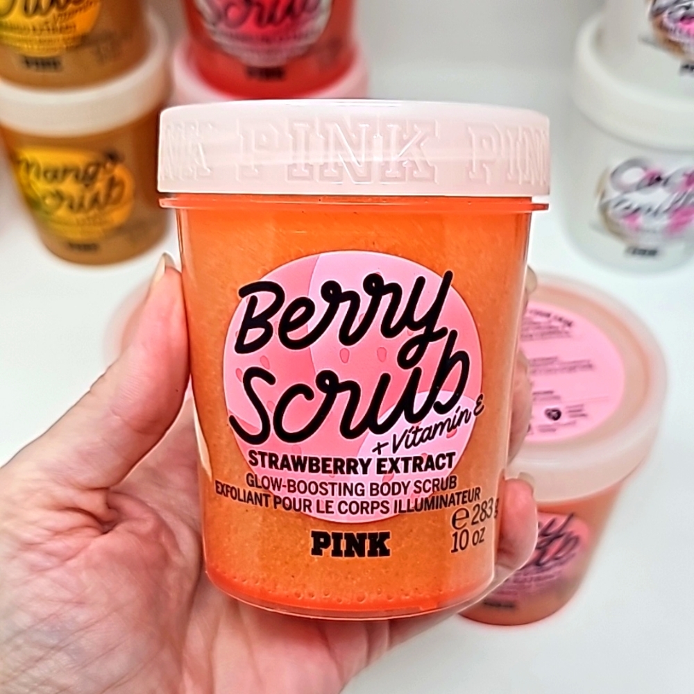 Victoria’s Secret PINK | Strawberry Scrub exfoliant |Vitamin C,E & sugar crystal